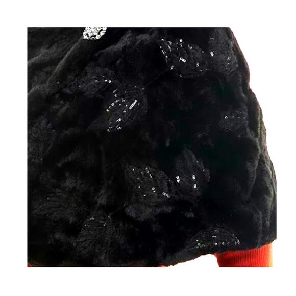 Nina Leonard Jacket Cape Shrug Womens 1X Faux Fur Sequin Hollywood Glam Mob Wife - Picture 2 of 13